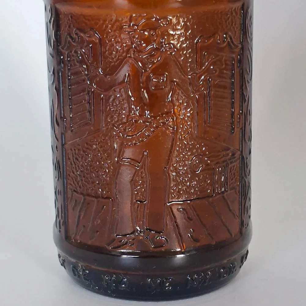 Vintage Sioux City Sarsaparilla Amber Glass Embossed Bottle Threaded Top 12 Oz